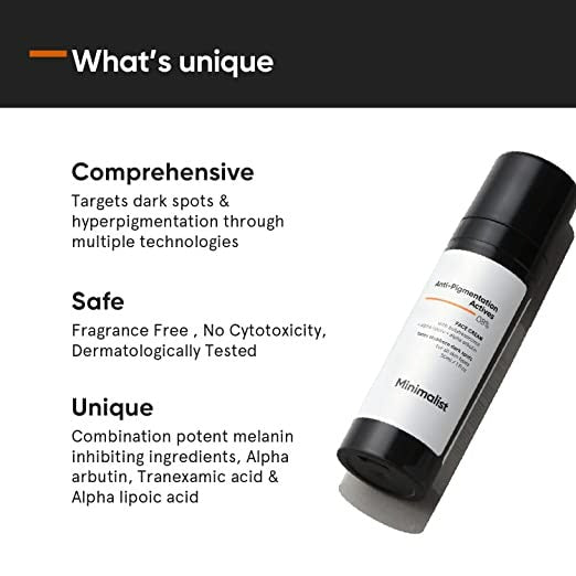 Minimalist Anti-Pigmentation Actives 08% Face Cream | Grocsy