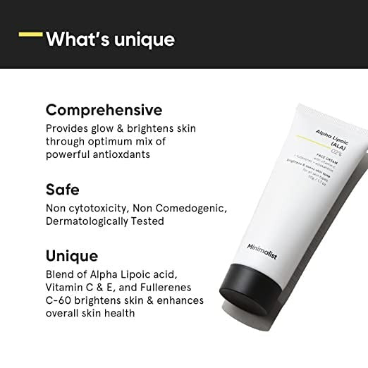 Minimalist Alpha Lipoic (ALA) 02% Face Cream | Grocsy