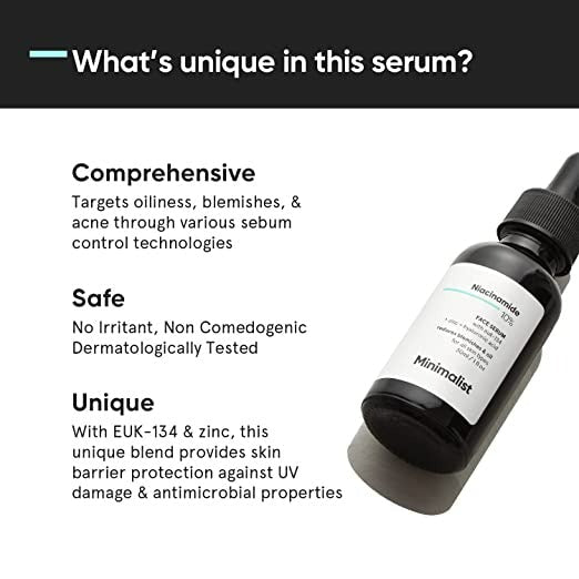 Minimalist 10% Niacinamide Face Serum | Grocsy