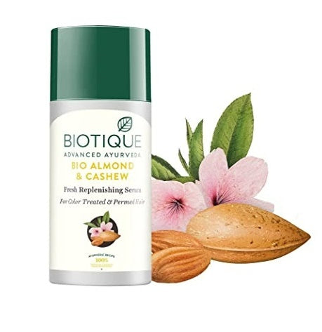 Biotique Advanced Ayurveda Bio Almond and Cashew Fresh Replenishing Hair Serum | Grocsy