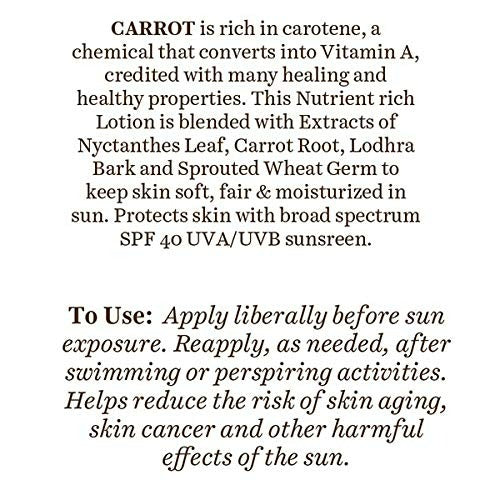 Biotique Advanced Ayurveda Bio Carrot 40+ SPF UVA/UVB Sunscreen Ultra Soothing Face Lotion | Grocsy