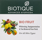 Biotique Advanced Ayurveda Fruit Brightening Depigmentation & Tan Removal Face Pack | Grocsy