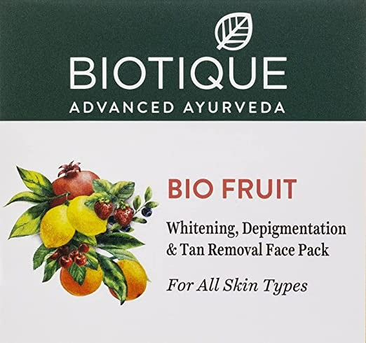 Biotique Advanced Ayurveda Fruit Brightening Depigmentation & Tan Removal Face Pack | Grocsy
