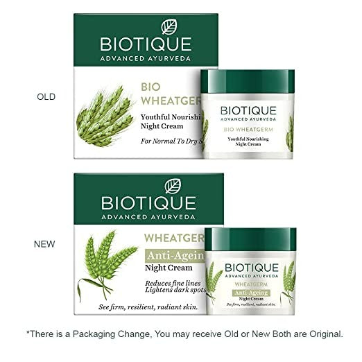 Biotique Advanced Ayurveda WheatGerm Anti-Ageing Night Cream | Grocsy