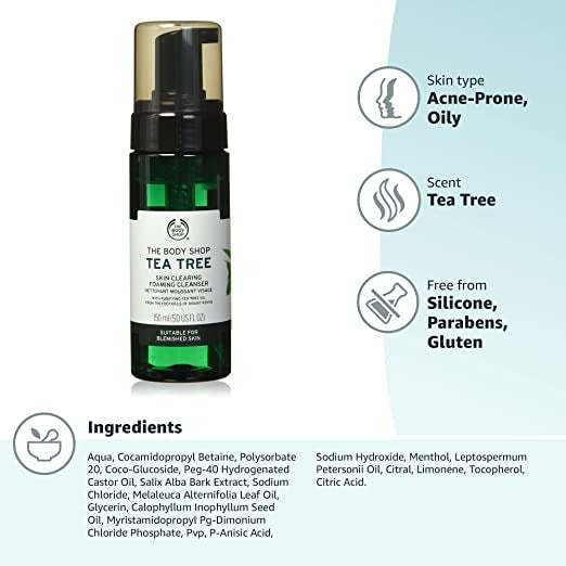 The Body Shop Tea Tree Skin Clearing Foaming Cleanser | Grocsy