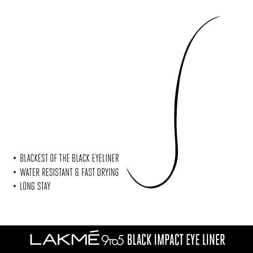 Lakme 9 to 5 Black Impact Liner | Grocsy