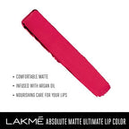 Lakme Absolute Matte Ultimate Lip Color with Argan Oil - Sinful Cherry | Grocsy