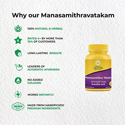 Kerala Ayurveda Manasamithravatakam Gulika - Swadesiicart