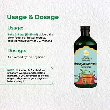 Kerala Ayurveda Aswagandharishtam - Swadesiicart