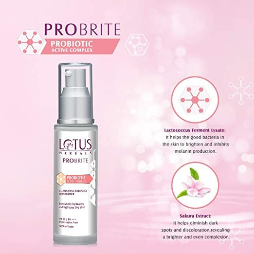 Lotus Herbals Probrite Illuminating Radiance Moisturiser | Grocsy