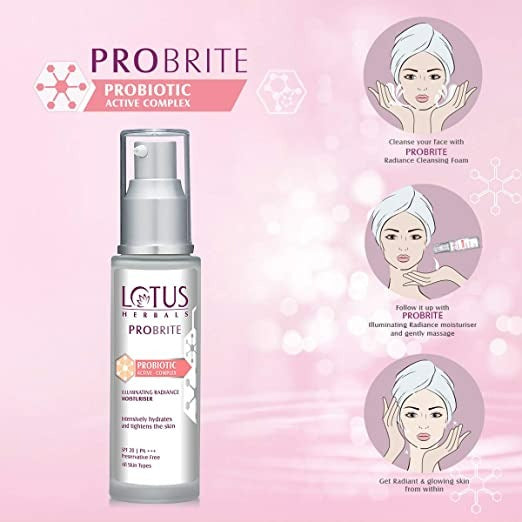 Lotus Herbals Probrite Illuminating Radiance Moisturiser | Grocsy