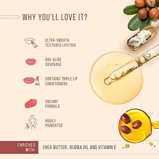 Lotus Make-Up Ecostay Butter Matte Lip Color - Nutty Brown (4.2 Gm) | Grocsy