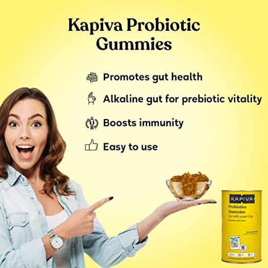 Kapiva Ayurveda Probiotics with Amla Gummies | Grocsy
