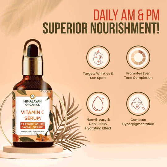 Himalayan Organics Vitamin C Serum Capture Youth Facial Serum | Grocsy