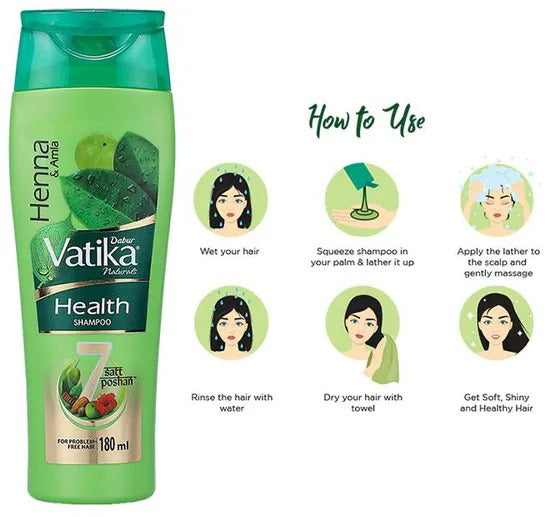 Dabur Vatika Henna & Olive Shampoo | Grocsy