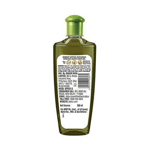Dabur Vatika Natural Spanish Olive Hair Oil | Grocsy