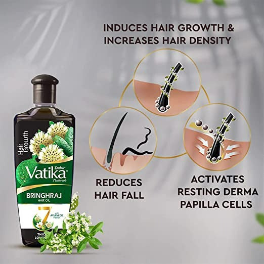 Dabur Vatika Naturals Bhringraj Hair Oil | Grocsy