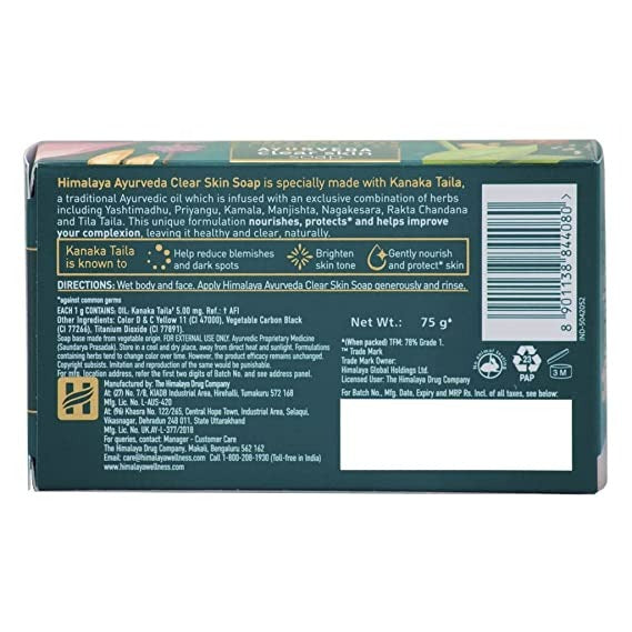 Himalaya Ayurveda Clear Skin Soap | Grocsy