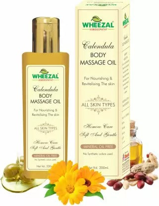 Wheezal Calendula Body Massage Oil | Grocsy