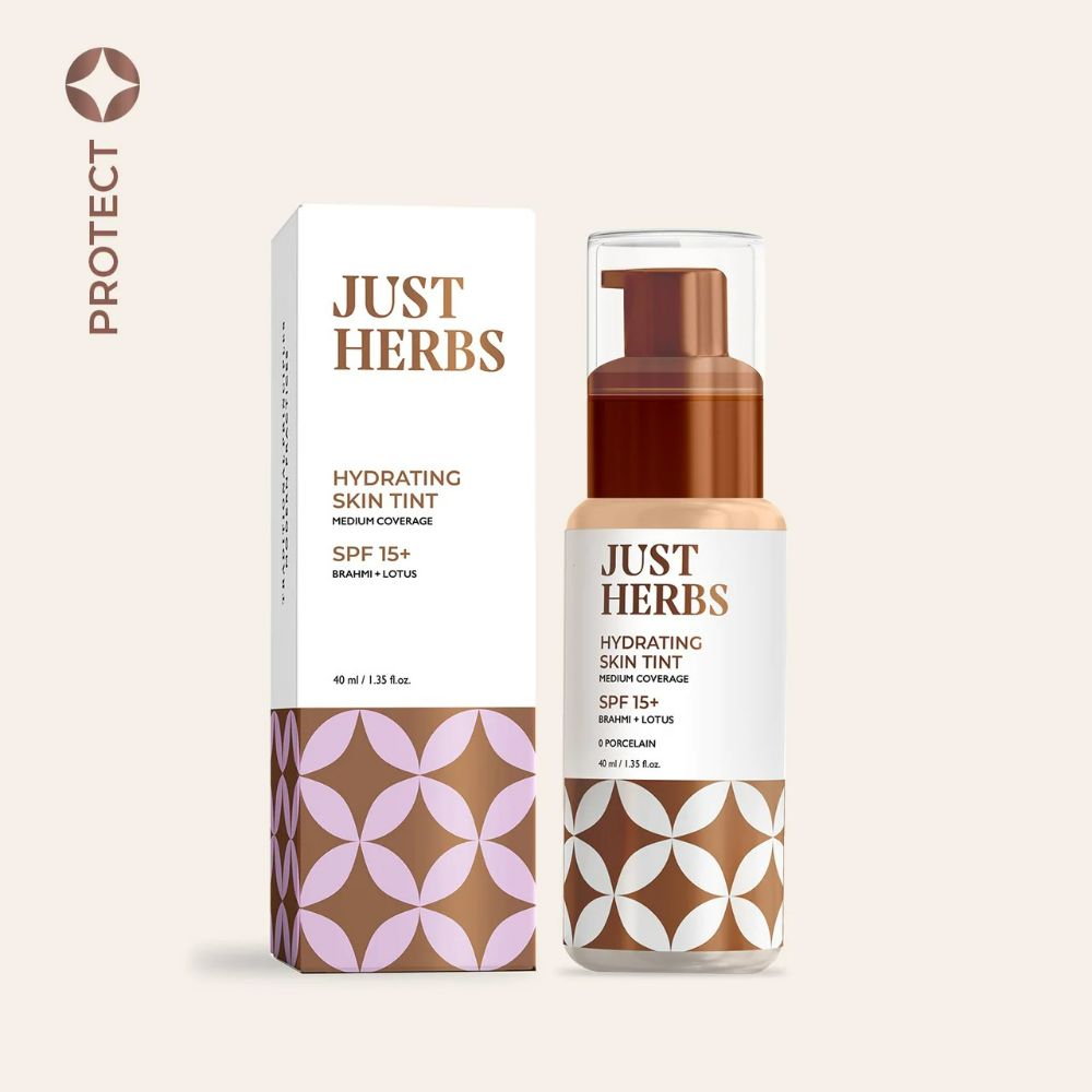 Just Herbs Herb Enriched Skin Tint Medium Coverage Broad-Spectrum Sun Protection - Porcelain | Grocsy