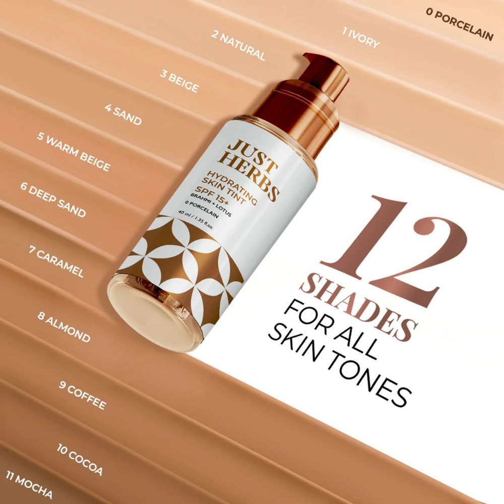 Just Herbs Herb Enriched Skin Tint Medium Coverage Broad-Spectrum Sun Protection - Porcelain | Grocsy