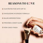 Just Herbs Herb Enriched Skin Tint Medium Coverage Broad-Spectrum Sun Protection - Porcelain | Grocsy