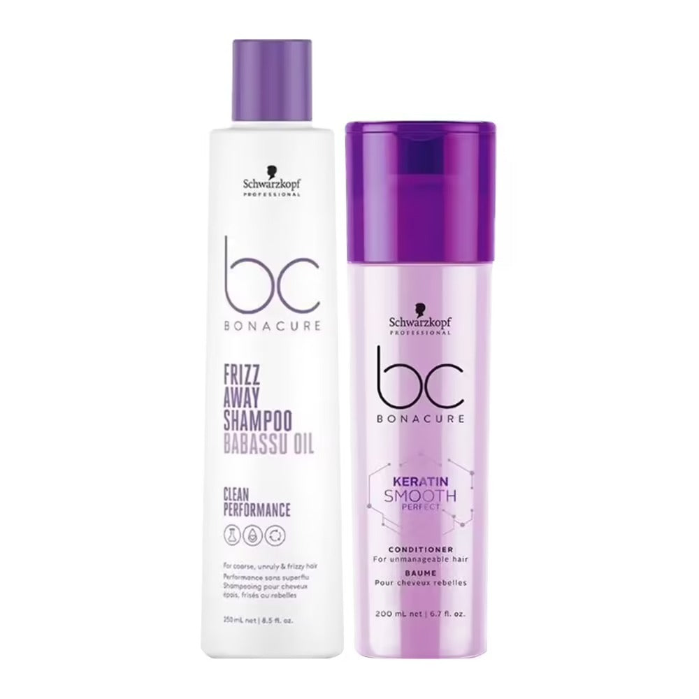 Schwarzkopf Professional BC Bonacure Keratin Smooth Perfect Micellar Shampoo & Conditioner Combo | Grocsy