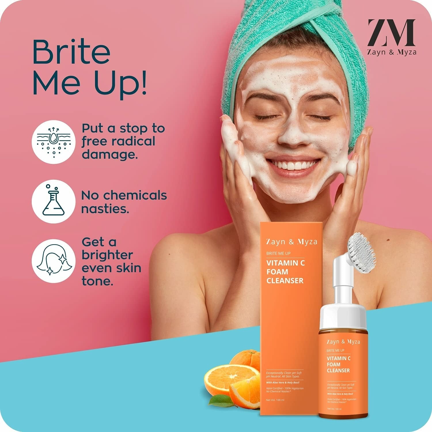 Zayn & Myza vitamin C Foaming Face Wash | Grocsy