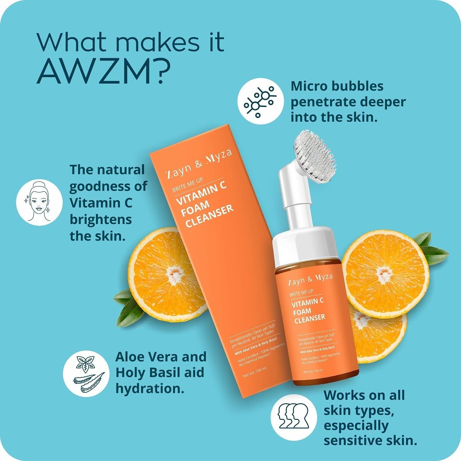 Zayn & Myza vitamin C Foaming Face Wash | Grocsy