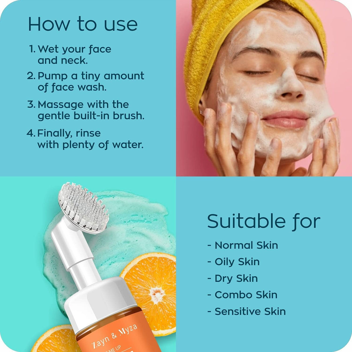Zayn & Myza vitamin C Foaming Face Wash | Grocsy