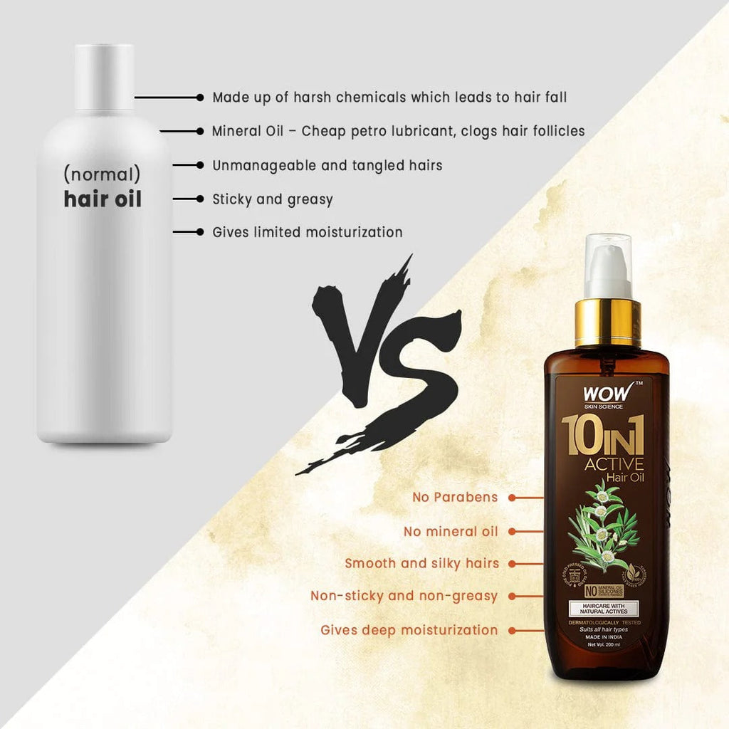 Wow Skin Science 10 In 1 Miracle Hair Oil | Grocsy