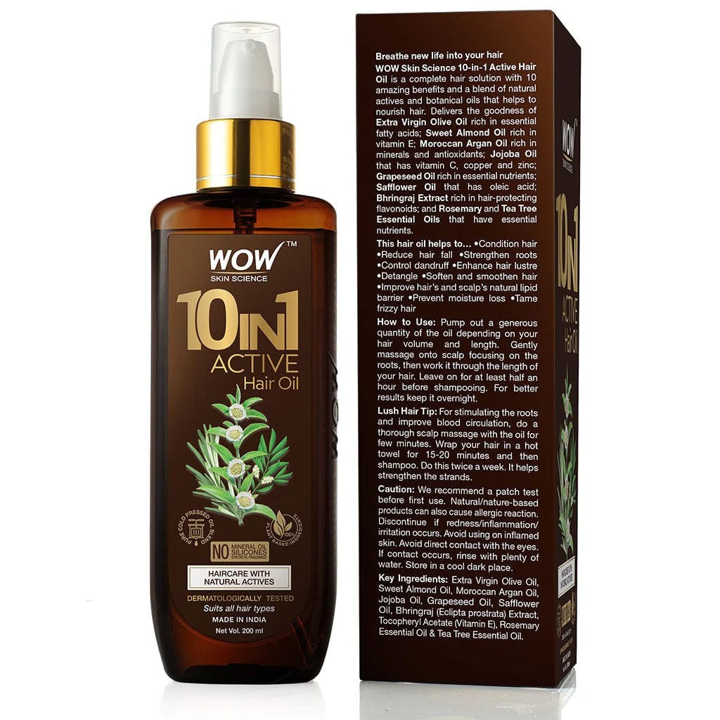 Wow Skin Science 10 In 1 Miracle Hair Oil | Grocsy