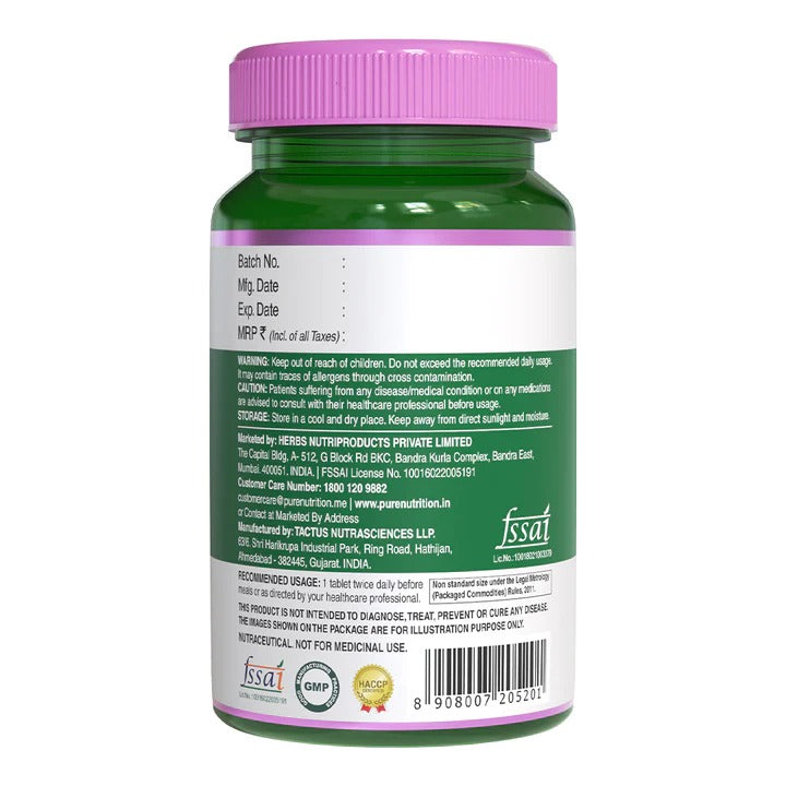 Pure Nutrition Biotin 10,000mcg from Natural Sesbania Extract Veg Tablets | Grocsy