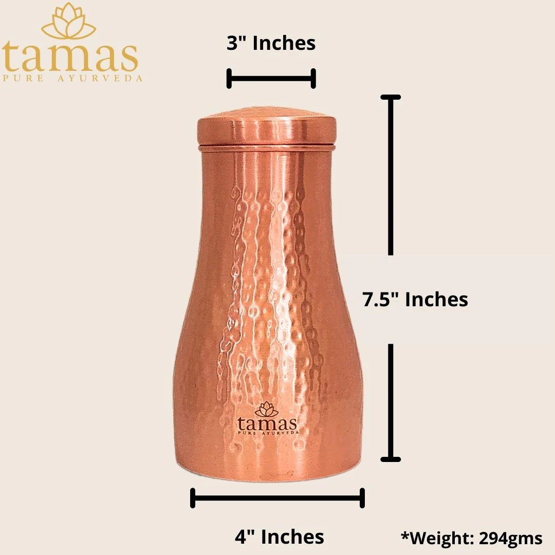 Tamas Hammered Bedroom Copper Water Jar | Grocsy