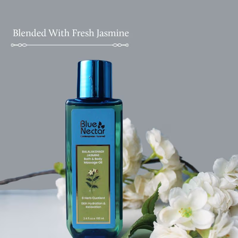 Blue Nectar Balalakshadi Jasmine Bath & Body Massage Oil | Grocsy