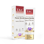TAC - The Ayurveda Co. 7% Kumkumadi Face Scrub with Saffron & 24k Gold | Grocsy
