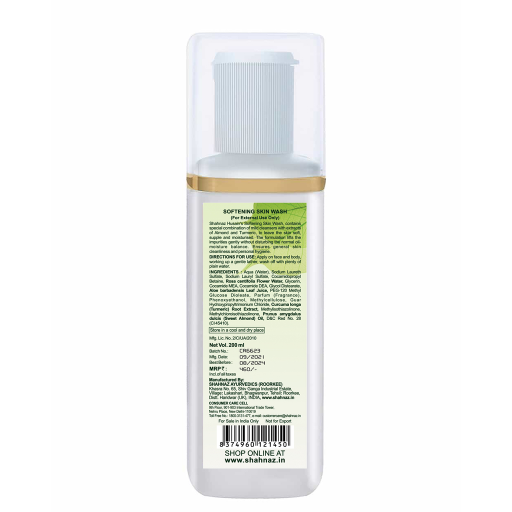 Shahnaz Husain Softening Skin Wash – Almond Shower & Cream | Grocsy