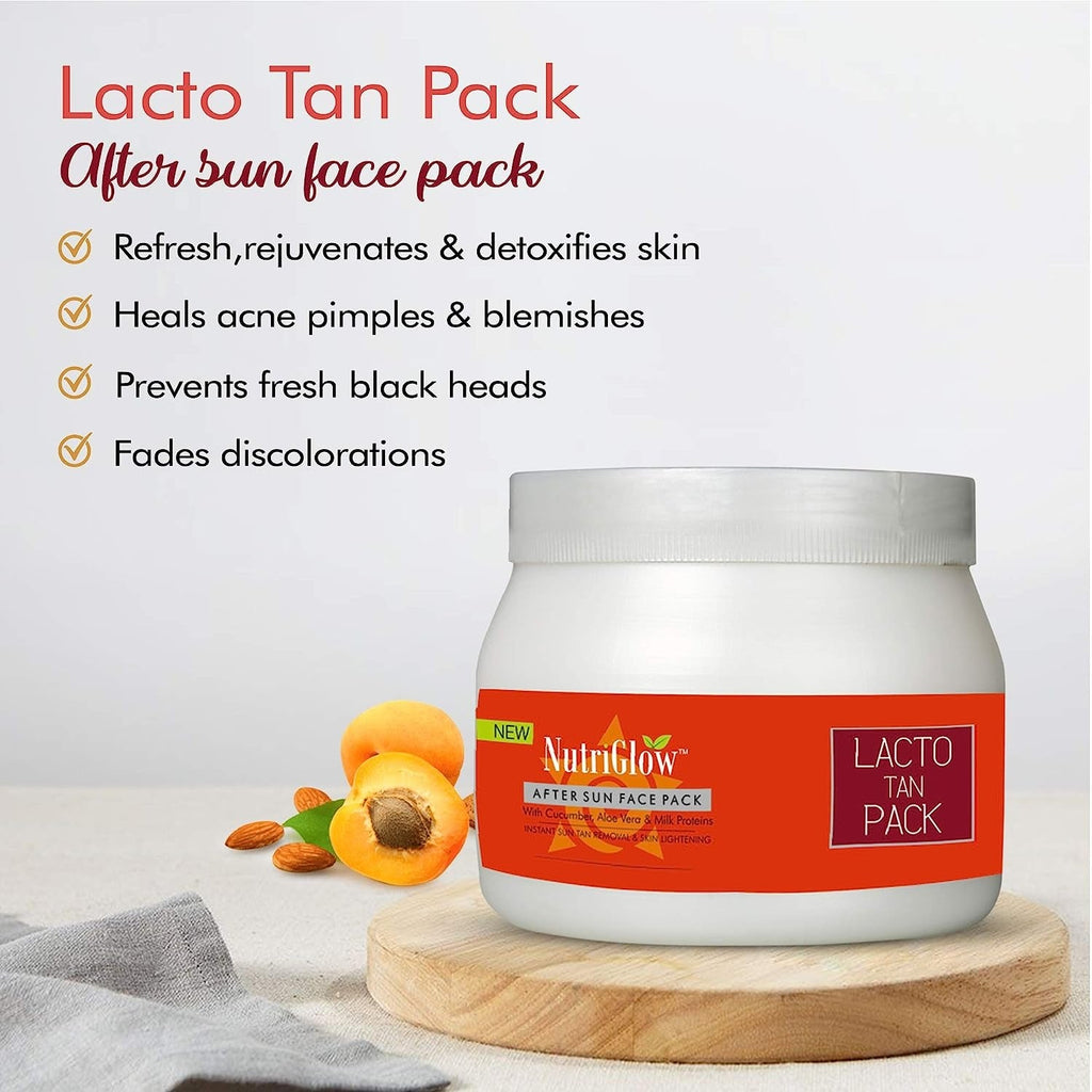 NutriGlow Women Skin Care Treatment Lacto Tan Face Pack | Grocsy