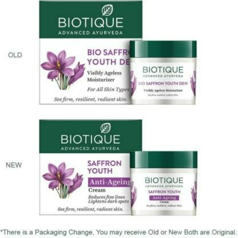Biotique Saffron Youth Anti-Ageing Cream | Grocsy