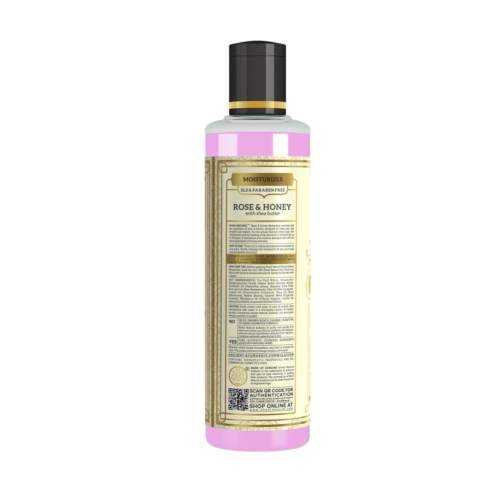 Khadi Natural Rose & Honey Herbal Moisturizer | Grocsy