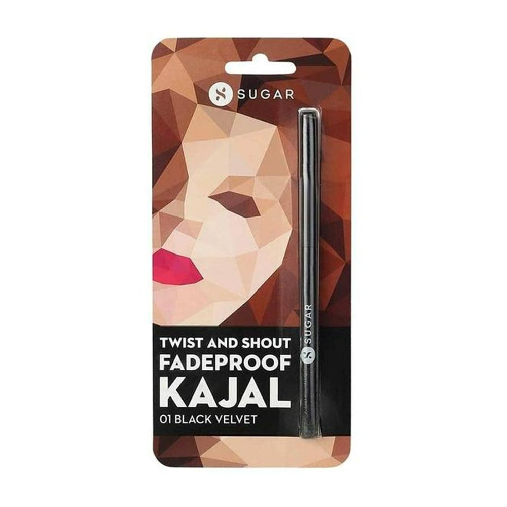 Sugar Twist And Shout Fadeproof Kajal - Black Velvet (Black) | Grocsy