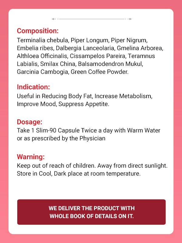 Ayurvedshakti Slim-90 Capsules | Grocsy