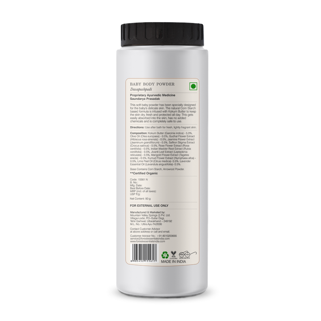 Forest Essentials Baby Body Powder Dasapushpadi | Grocsy