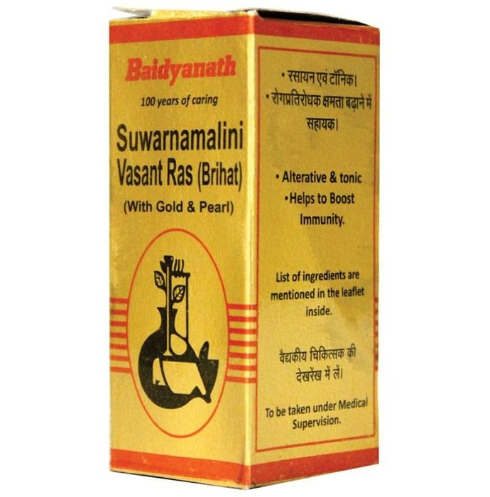 Baidyanath Suwarnamalini Vasant Ras (Brihat) - 10 Tablets | Grocsy