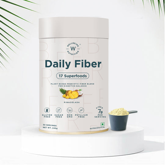 Wellbeing Nutrition Daily Fiber Powder-Pina Colada Flavor | Grocsy