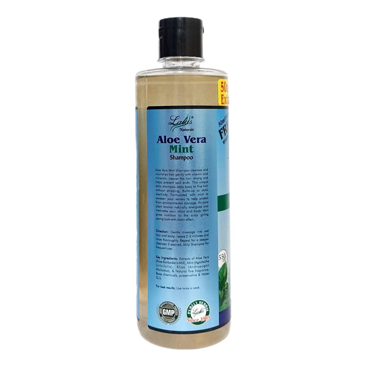 Lalas Naturals mild Repair Shampoo With Aloe Vera & Mint | Grocsy