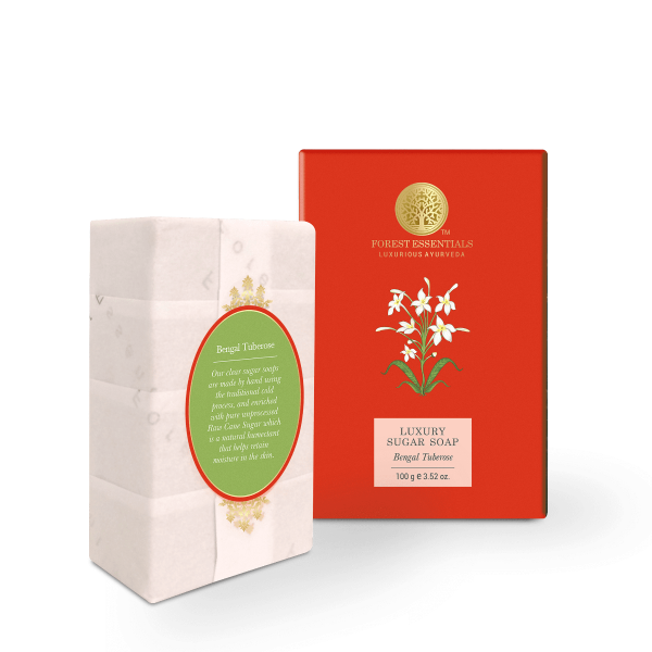 Forest Essentials Luxury Sugar Soap Bengal Tuberose | Grocsy