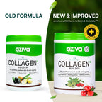OZiva Vegan Collagen Builder with Biotin & Vitamin C For Brighter & Youthful Skin | Collagen Supplement For Women & Men | Plant Based Collagen Powder | Grocsy