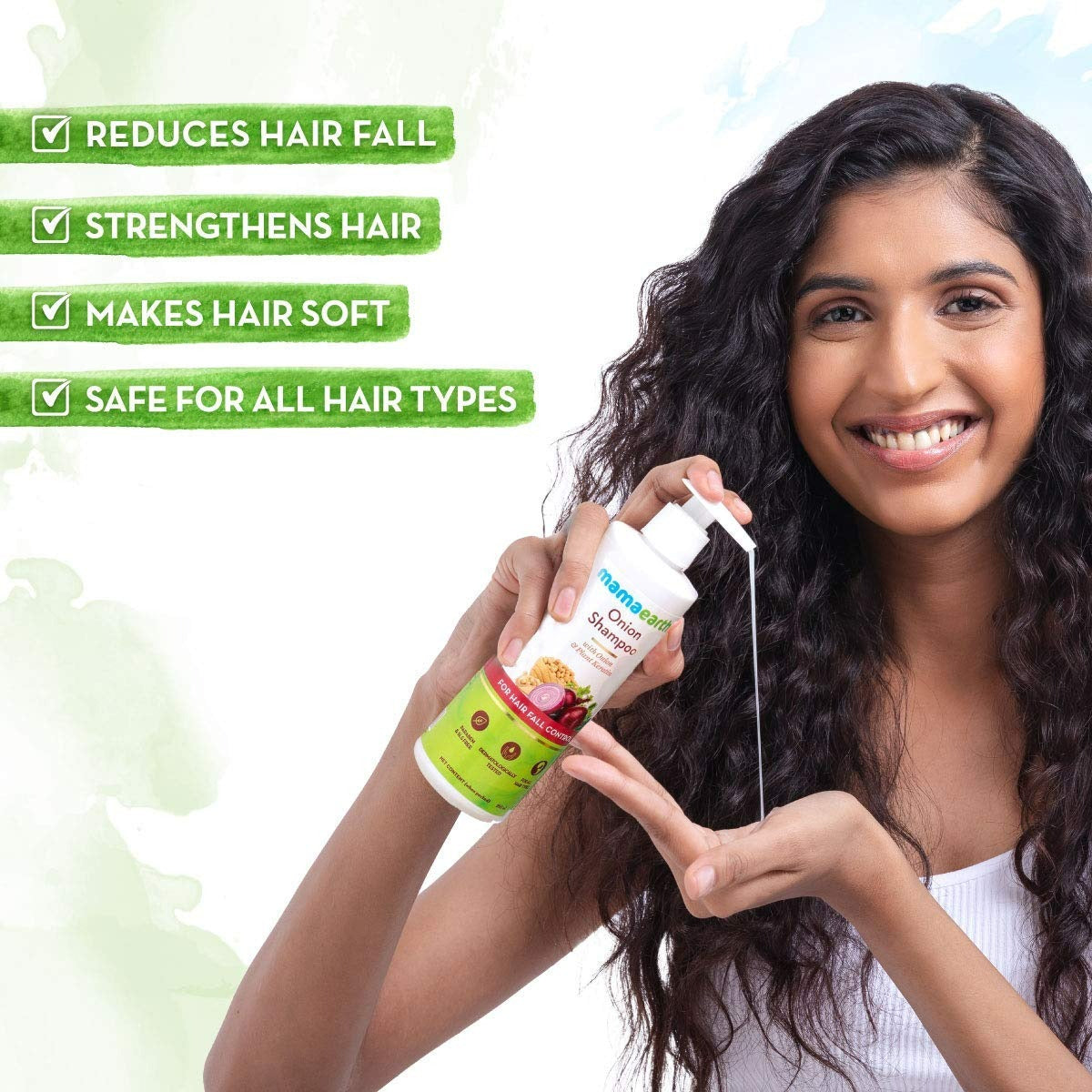Mamaearth Onion Shampoo For Hair Fall Care | Grocsy