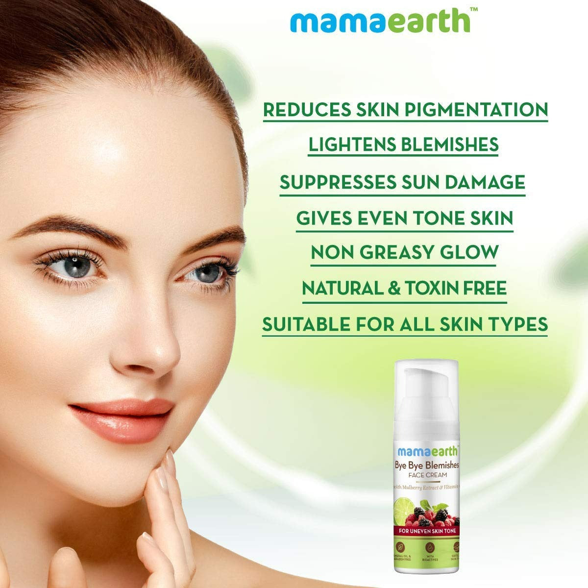 Mamaearth Bye Bye Blemishes Face Cream For Uneven Skin Tone | Grocsy